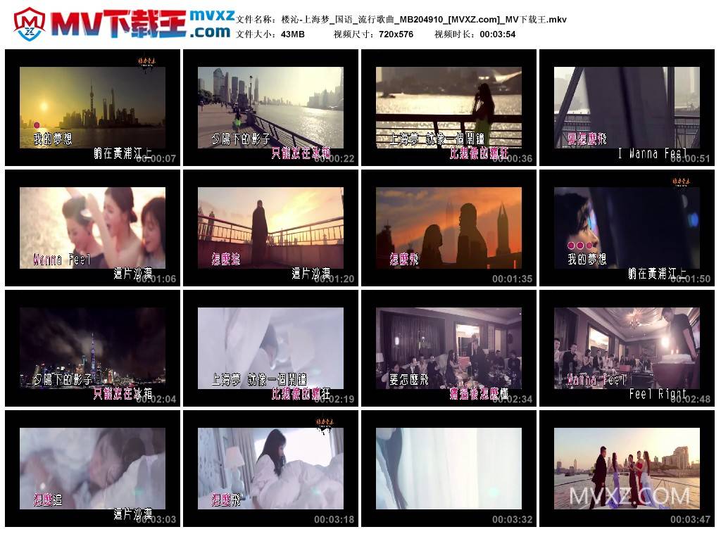 楼沁-上海梦_国语_流行歌曲_MB204910